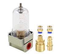 Hsthe Sea Séparateur d'eau, séparateur d'huile de Filtre à air comprimé avec raccord Rapide pour Filtre de compresseur, Filtre à air comprimé 1/4"