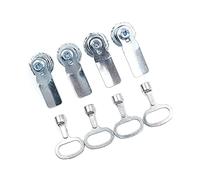 Hsthe Sea Serrure à poignée triangulaire, serrure de porte d'armoire en alliage de zinc Serrure de boîte électrique triangulaire Serrure à came triangulaire (4 serrure à 4 clés)