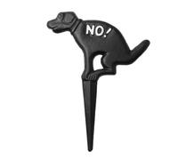 Hsthe Sea Signe de mer sans Caca, décoration de Jardin de pelouse en Fonte, Panneau de Cour Noir avec Piquet en Fonte, Panneaux de Pipi de Chien