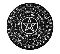 Hsthe Sea Tableau de Pendule en étoile, Tige de radiesthésie, Tableau de Divination Rond, Tableau de Messages métaphysique, Sorcellerie, autel Wiccan, Fourniture de Sorcellerie pour débutant