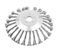 Hsthe Sea Tête de Coupe-Herbe de 8 Pouces pour Tondeuse à Gazon de Jardin, tête de Brosse métallique avec Fil noué, Roue Universelle en Fil d'acier Solide pour Le Remplacement de la Fixation