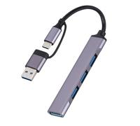 Hsthe Sea USB C Hub 4 Ports Mini Adaptateur USB, Hub de données Portable avec Adaptateur USB C vers USB Hub d'extension USB C pour Ordinateur Portable