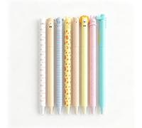 HstiaLving Lot de 8 Stylos Gel Effaçables Animaux Mignons, Encre Bleue Thermosensible 0.7mm, 2 Modèles Assortis, Fournitures Scolaires et Bureau pour Écriture Fluide