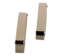 HSTWODE 1 paire de supports de manches élastiques de 2 cm pour homme et femme, bracelets réglables pour fixer les manches de chemise, bracelets universels pour le travail et les loisirs (kaki)