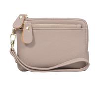 HSTWODE 1 portefeuille pour femme, 13,5 cm × 9 cm, vintage, en cuir, 10 couleurs disponibles, porte-monnaie pour femme, avec fermeture éclair, camel, 13.5cm×9cm, Modernité