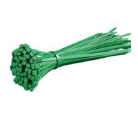 HSTWODE Lot de 100 serre-câbles verts - 100/150/200/250/300 mm - Autobloquants - Résistants aux UV - En nylon - Pour le jardinage, la maison (4 x 200 mm)