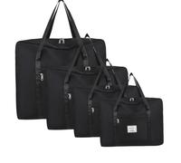 HSTWODE - Lot de 4 sacs de rangement de 16 l à 70 l - Grand sac de gym pliable, Noir , Klein, mittel, groß, extra groß, Simple et pratique