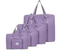 HSTWODE - Lot de 4 sacs de rangement de 16 l à 70 l - Grand sac de gym pliable, Violet clair, Klein, mittel, groß, extra groß, Simple et confortable