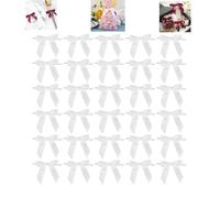 HSTWODE Lot de 50 nœuds de Noël - En ruban de satin de 7 cm - Pré-noués - Pour Noël, bricolage, paniers, biscuits, bonbons, mariage, emballage cadeau (8#)