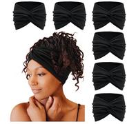 HSTWODE Lot de 6 bandeaux pour femme - Élastiques doux - Style bohème - Pour exercices de yoga - Multicolore - Style F - Taille universelle