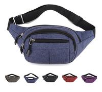 HSTWODE Sac banane, ceinture pour homme et femme, convient pour les voyages, le sport, la course et toutes les activités de plein air, sac banane pour homme et femme, bleu, s, Classique