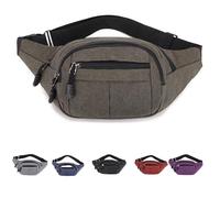HSTWODE Sac banane, ceinture pour homme et femme, convient pour les voyages, le sport, la course et toutes les activités de plein air, sac banane pour homme et femme, café, s, Classique