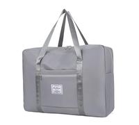 HSTWODE Sac de sport Sac de voyage Moving Bag Tailles disponibles 16 L à 70 L Sac de rangement Grand sac de gym pliable Sac d'entraînement, gris clair, Extra Large 70L, Simple et élégant