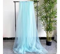 HSTWODE Tissu en tulle doux multicolore - 1/5 m x 160 cm - 14 couleurs - Tissu en tulle - Tissu décoratif pour robe, arrière-plan, rideau - Décoration à mains libres (bleu 1#, 5 m)