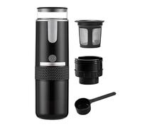 HSTYAIG Machine à espresso portable USB rechargeable Mini cafetière électrique 15 bars de pression compatible avec les capsules et le café en poudre pour le voyage en voiture, camping, randonnée