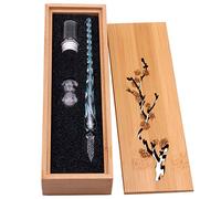 HSTYAIG Verre Dip Lot de stylosstylo en verre calligraphie Stylo de signature Pour l'art l'écriture La Peinture Décoration Et Cadeau d'affaires Cadeau De Vacances (Bleu)