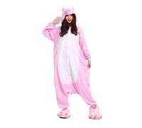 Hstyle Adulte Unisexe Onesies Kigurumi Pyjamas Animal Costumes de Cosplay de Bande dessinée Vêtements de Nuit Cochon