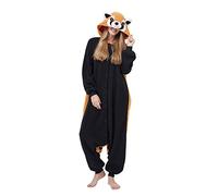 Hstyle Unisexe Adulte Onesie Anime Kigurumi Costume Cosplay Animaux Pyjama À Capuche Vêtements De Nuit Raton Laveur S