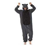 Hstyle Unisexe Adulte Onesie Anime Kigurumi Costume Cosplay Animaux Pyjama À Capuche Vêtements De Nuit Raton Laveur Gris M