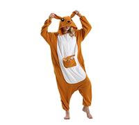 Hstyle Unisexe Adulte Onesie Anime Kigurumi Costume Cosplay Animaux Pyjama À Capuche Vêtements De Nuit Kangourou XL