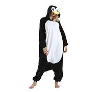 Hstyle Unisexe Adulte Onesie Anime Kigurumi Costume Cosplay Animaux Pyjama À Capuche Vêtements De Nuit Pingouin Noir M
