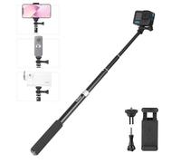 HSU 92CM Perche à Selfie Extensible pour GoPro Hero 12/11/10/9/8/7/6/5/4/3, Monopode Portable Compatible avec Les Téléphones Portables et Autres Caméras d'action
