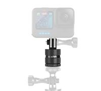 HSU Adaptateur Trépied Pivotant à 360° en Aluminium pour Caméras d'action | Support de trépied accessoire à rotation horizontale pour GoPro Mission 1/1 Pro, Hero 13/12/11/10/9, Osmo Action 6/5 Pro/4/3