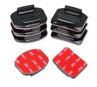 HSU Adhésifs pour GoPro Hero 12/11/10/9/8/7/6/5/4/3+/3 - 4 Supports Incurvés et 4 Plats pour Caméras d'Action