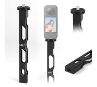 HSU Bras d'extension pour Insta360 X3, Adaptateur de Trépied pour Caméras d'action Insta360, Perche d'Extension en Alliage d'Aluminium Métallique (Noir)