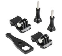 HSU Clip de fixation à boucle à dégagement rapide, kit d'accessoires pour Go Pro Hero 12 11 10 9 8 7 6 5 4 3+ 3 Akaso Campark et autres caméras d'action (Noir)