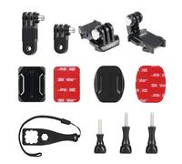 HSU Ensemble de supports de casque pour caméras d'action GoPro, bras d'extension à boucle à dégagement rapide, kit d'accessoires pour Osmo Action ou Insta 360 Ace Pro