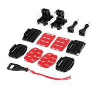 HSU Support Casque pour GoPro, Fixation 360° avec Adhésifs 3M Autocollant pour Caméras d'action Hero 12/11/10/9/8/7/6/5/4/3