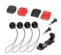 HSU Support pour Casque GoPro, Fixation par Clip avec Autocollants 3M pour Les caméras d'action Hero 12/11/10/9/8/7/6/5/4/3