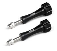 HSU Vis Longues en Alliage d’Aluminium pour Caméras d’Action GoPro（Noir） | Lot de 2 Vis Allongées avec Tournevis, Compatible Cadre Media Mod et Boîtier Étanche, Installation et Démontage Simples