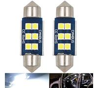 HSUN 42MM 2112 Festoon C5W LED Ampoule Blanc 6000K 12V-14V 569 578 212-2 2122 214-2 Canbus Sans Erreur pour la Lumière de Carte de Dôme Intérieur de Voiture,Paquet de 2