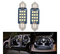 HSUN C5W 39MM LED Ampoule 12V-24V Extrêmement Lumineuse CANBUS 12-SMD2016 LED Plaque Ampoule Festons navette plafonnier Veilleuse voiture lumiere Xenon Blanc 6000K
