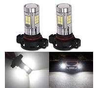 HSUN H16 5202 PS19W LED Ampoules,12V-24V 30LED-SMD3030 Puce Canbus Sans Erreur Pour Lampe de Brouillard de Voiture et plus,Paquet de 2,6000K Blanc