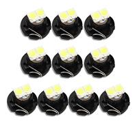 Hsun Lot de 10 ampoules à 2 LED T4.2, SMD 1210, 20 lm - extrêmement lumineuses pour tableau de bord de voiture, blanc 6 000 K