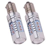 HSUN - Lot de 2 ampoules LED H21W BAY9S haute puissance 4 800 lm extrêmement lumineuses avec Canbus sans erreur pour clignotant, lumière de secours et plus encore, ambre/jaune
