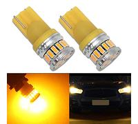 HSUN T10 W5W 194 LED Ampoule,12V-24V 12961 161 168 2825 175 Extrêmement Lumineux pour Indicateur de Marqueur Latéral Lampe de Lecture à Dôme Intérieur,Paquet de 2,Ambre