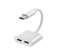 Hsupez Adaptateur et charge pour casque USB C, 2 en 1 PD 60 W, double port USB C, prend en charge différents appareils de type C