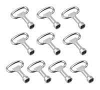 Hsupez Lot de 10 clés carrées - Clé à mandrin - Clé à douille - Clé à douille - Clé polyvalente en alliage de zinc pour compteur d'eau à gaz