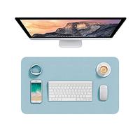Hsurbtra Sous-main de bureau en cuir synthétique, 60 x 35,1 cm, M, tapis de souris étendu M, protection imperméable, antidérapant, ultra fin, pour petit clavier d'ordinateur portable, pour bureau,