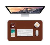 Hsurbtra Sous-main de bureau en cuir synthétique, 60 x 35,1 cm, M, tapis de souris étendu M, protection imperméable, antidérapant, ultra fin, pour petit clavier d'ordinateur portable, pour bureau et