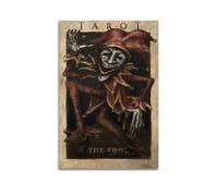 HSUREWTRK Lot de 2 affiches de film de tarot - Impression sur toile décorative vintage pour salon, chambre à coucher - 50 x 75 cm - Style sans cadre