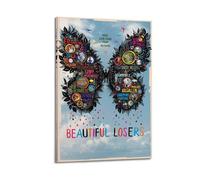 HSUREWTRK Poster Beautiful Losers sur toile - Art mural décoratif vintage pour salon, chambre à coucher - 50 x 75 cm - Style cadre
