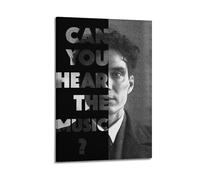 HSUREWTRK Poster décoratif sur toile « Can You Hear The Music » - Décoration murale vintage pour salon, chambre à coucher - 40 x 60 cm - Style cadre