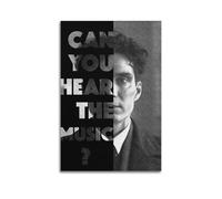 HSUREWTRK Poster décoratif sur toile « Can You Hear The Music » - Décoration murale vintage pour salon, chambre à coucher - 30 x 45 cm - Style sans cadre