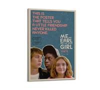 HSUREWTRK Poster Me And Earl And The Dying Girl - Impression sur toile décorative vintage pour salon, chambre à coucher - 50 x 75 cm - Style cadre