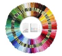 HSUYUN 100 Couleurs Fils Broderie, Couture Fil Broderie, Coloré Fils Bracelet Brésilien, Convient à la Broderie pour à la Couture de Vêtements, aux Décorations de Vacances et à L'artisanat